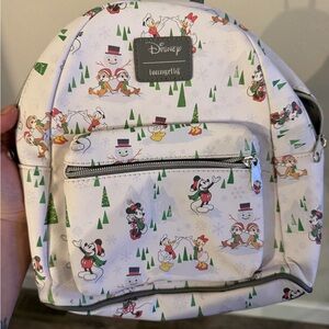 Loungefly  Backpack - White with Colorful Characters